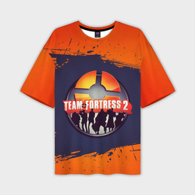 Мужская футболка oversize 3D с принтом Лого Team Fortress 2 в Кировске,  |  | Тематика изображения на принте: 