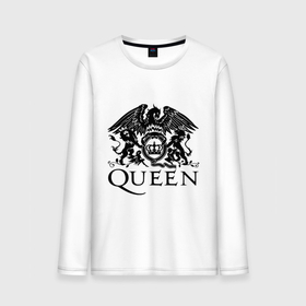 Мужской лонгслив хлопок с принтом Queen   logo , 100% хлопок |  | Тематика изображения на принте: 