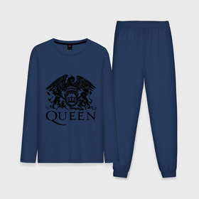 Мужская пижама с лонгсливом хлопок с принтом Queen   logo ,  |  | 