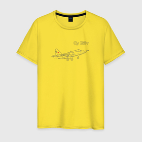 Мужская футболка хлопок с принтом ВВС Су 25т , 100% хлопок | прямой крой, круглый вырез горловины, длина до линии бедер, слегка спущенное плечо. | 