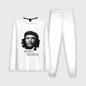Мужская пижама с лонгсливом хлопок с принтом Че Гевара черно белое в Курске,  |  | Тематика изображения на принте: 