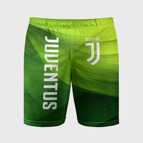 Мужские шорты спортивные с принтом Ювентус лого на зеленом фоне в Кировске,  |  | 
