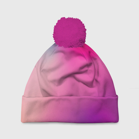Шапка 3D c помпоном с принтом Футболка розовая палитра в Тюмени, 100% полиэстер | универсальный размер, печать по всей поверхности изделия | 