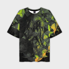 Мужская футболка oversize 3D с принтом Зеленая   абстрактная текстура в Ухте,  |  | Тематика изображения на принте: 