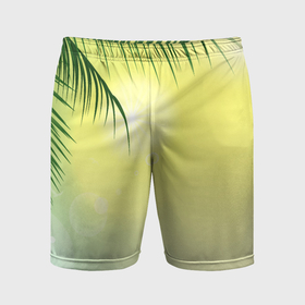 Мужские шорты спортивные с принтом Летний морской закат в Курске,  |  | 