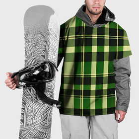 Накидка на куртку 3D с принтом Зеленая в клетку в Тюмени, 100% полиэстер |  | 