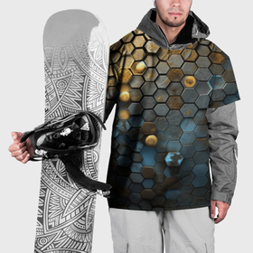 Накидка на куртку 3D с принтом Позолоченая броня в Новосибирске, 100% полиэстер |  | 