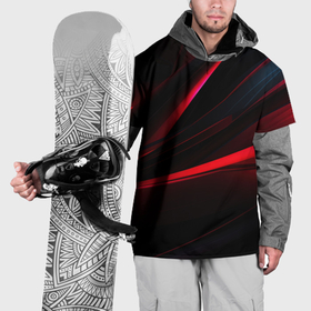 Накидка на куртку 3D с принтом Red lighting black background в Курске, 100% полиэстер |  | Тематика изображения на принте: 
