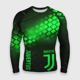 Мужской рашгард 3D с принтом Juventus green  logo neon в Санкт-Петербурге,  |  | 