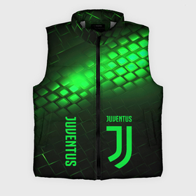 Мужской жилет утепленный 3D с принтом Juventus green  logo neon в Белгороде,  |  | 