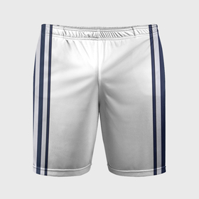 Мужские шорты спортивные с принтом синие вертикальные полосы по бокам в Курске,  |  | 