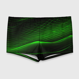 Мужские купальные плавки 3D с принтом Green  lines  black backgrouns в Курске, Полиэстер 85%, Спандекс 15% |  | Тематика изображения на принте: 