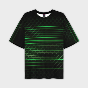 Мужская футболка oversize 3D с принтом Green abstract texture в Белгороде,  |  | 