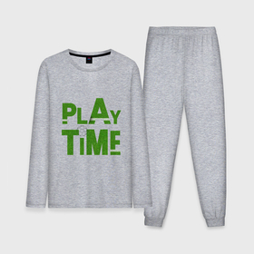 Мужская пижама с лонгсливом хлопок с принтом Время играть в футбол в Курске,  |  | Тематика изображения на принте: 