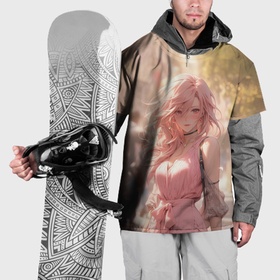 Накидка на куртку 3D с принтом Стильная девушка в Санкт-Петербурге, 100% полиэстер |  | 