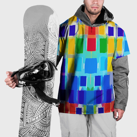 Накидка на куртку 3D с принтом Colorful strips   pop art   vogue в Петрозаводске, 100% полиэстер |  | 