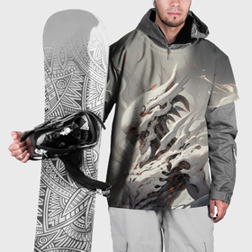 Накидка на куртку 3D с принтом Демонический андроид в Тюмени, 100% полиэстер |  | Тематика изображения на принте: 