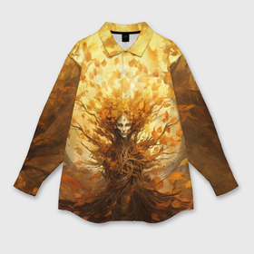 Мужская рубашка oversize 3D с принтом Осенние монстры в Курске,  |  | 