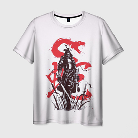 Мужская футболка 3D с принтом древний воин в Белгороде, 100% полиэфир | прямой крой, круглый вырез горловины, длина до линии бедер | 