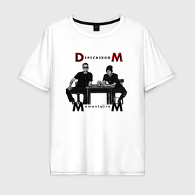 Мужская футболка хлопок Oversize с принтом Depeche Mode 2023 Memento Mori   Dave  Martin 02 в Санкт-Петербурге, 100% хлопок | свободный крой, круглый ворот, “спинка” длиннее передней части | 