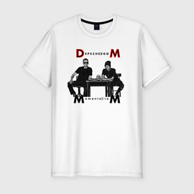Мужская футболка хлопок Slim с принтом Depeche Mode 2023 Memento Mori   Dave  Martin 02 в Курске, 92% хлопок, 8% лайкра | приталенный силуэт, круглый вырез ворота, длина до линии бедра, короткий рукав | 
