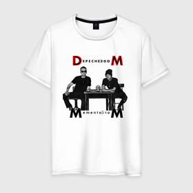 Мужская футболка хлопок с принтом Depeche Mode   Memento Mori Tour 2023 в Петрозаводске, 100% хлопок | прямой крой, круглый вырез горловины, длина до линии бедер, слегка спущенное плечо. | 