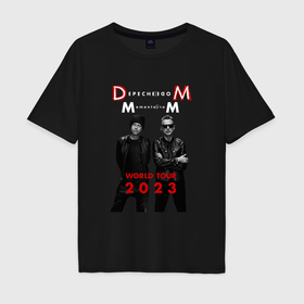 Мужская футболка хлопок Oversize с принтом Depeche Mode 2023 Memento Mori   Dave  Martin 04 , 100% хлопок | свободный крой, круглый ворот, “спинка” длиннее передней части | 