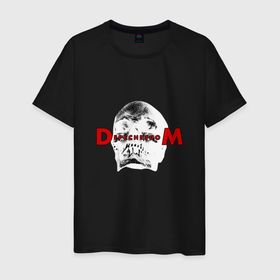 Мужская футболка хлопок с принтом Depeche Mode   Memento Mori   Skull в Петрозаводске, 100% хлопок | прямой крой, круглый вырез горловины, длина до линии бедер, слегка спущенное плечо. | Тематика изображения на принте: 