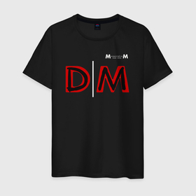 Мужская футболка хлопок с принтом Depeche Mode 2023 Memento Mori Logo 08 в Новосибирске, 100% хлопок | прямой крой, круглый вырез горловины, длина до линии бедер, слегка спущенное плечо. | 