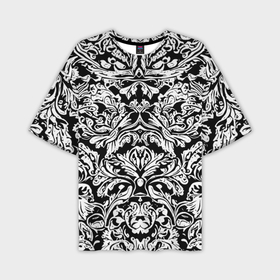 Мужская футболка oversize 3D с принтом Floral pattern   irezumi   neural network в Петрозаводске,  |  | 
