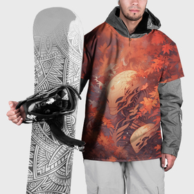 Накидка на куртку 3D с принтом Ксеноморф в осенней листве в Петрозаводске, 100% полиэстер |  | Тематика изображения на принте: 