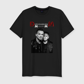 Мужская футболка хлопок Slim с принтом Depeche Mode 2023 Memento Mori   Dave  Martin 09 в Белгороде, 92% хлопок, 8% лайкра | приталенный силуэт, круглый вырез ворота, длина до линии бедра, короткий рукав | Тематика изображения на принте: 
