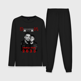 Мужская пижама с лонгсливом хлопок с принтом Depeche Mode 2023 Memento Mori   Dave  Martin 09 в Белгороде,  |  | Тематика изображения на принте: 