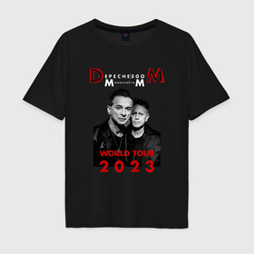 Мужская футболка хлопок Oversize с принтом Depeche Mode 2023 Memento Mori   Dave  Martin 09 , 100% хлопок | свободный крой, круглый ворот, “спинка” длиннее передней части | 
