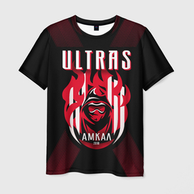 Мужская футболка 3D с принтом ФК Амкал ультрас в Петрозаводске, 100% полиэфир | прямой крой, круглый вырез горловины, длина до линии бедер | 