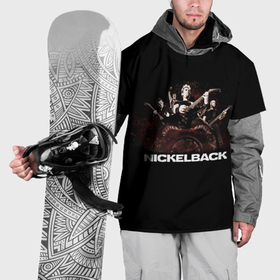 Накидка на куртку 3D с принтом Nickelback brutal в Екатеринбурге, 100% полиэстер |  | 