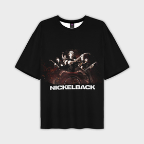 Мужская футболка oversize 3D с принтом Nickelback brutal ,  |  | 