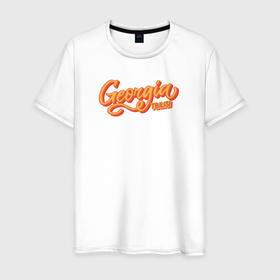 Мужская футболка хлопок с принтом Georgia Tbilisi , 100% хлопок | прямой крой, круглый вырез горловины, длина до линии бедер, слегка спущенное плечо. | Тематика изображения на принте: 