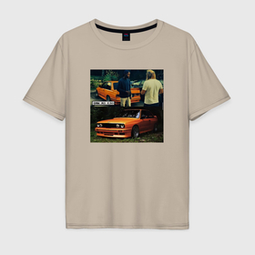 Мужская футболка хлопок Oversize с принтом Frank Ocean   BMW M3 E30 , 100% хлопок | свободный крой, круглый ворот, “спинка” длиннее передней части | 