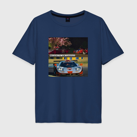 Мужская футболка хлопок Oversize с принтом Frank Ocean   McLaren F1 GTR Longtail , 100% хлопок | свободный крой, круглый ворот, “спинка” длиннее передней части | 
