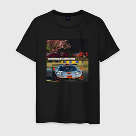 Мужская футболка хлопок с принтом Frank Ocean   McLaren F1 GTR Longtail в Тюмени, 100% хлопок | прямой крой, круглый вырез горловины, длина до линии бедер, слегка спущенное плечо. | 