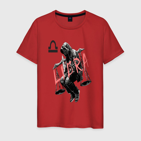 Мужская футболка хлопок с принтом Весы oldschool inspired в Екатеринбурге, 100% хлопок | прямой крой, круглый вырез горловины, длина до линии бедер, слегка спущенное плечо. | 