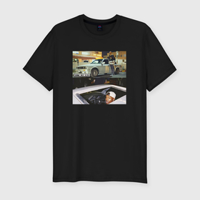 Мужская футболка хлопок Slim с принтом Frank Ocean   BMW M3 E30 PART II , 92% хлопок, 8% лайкра | приталенный силуэт, круглый вырез ворота, длина до линии бедра, короткий рукав | 