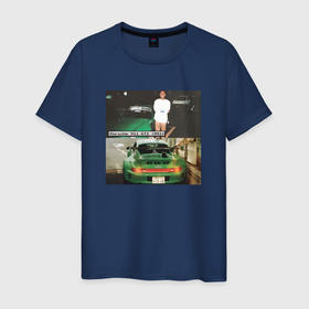 Мужская футболка хлопок с принтом Frank Ocean   Porsche 911 GTR 3 (991) в Новосибирске, 100% хлопок | прямой крой, круглый вырез горловины, длина до линии бедер, слегка спущенное плечо. | Тематика изображения на принте: 