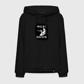 Мужская толстовка хлопок с принтом Tribute to Miles Davis в Тюмени, френч-терри, мягкий теплый начес внутри (100% хлопок) | карман-кенгуру, эластичные манжеты и нижняя кромка, капюшон с подкладом и шнурком | Тематика изображения на принте: 