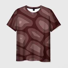Мужская футболка 3D с принтом Кофейный камуфляж в Кировске, 100% полиэфир | прямой крой, круглый вырез горловины, длина до линии бедер | 
