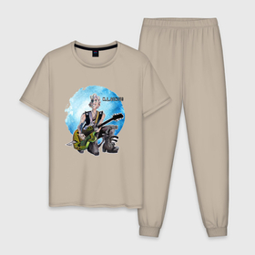 Мужская пижама хлопок с принтом Depeche Mode   Martin Gore 2023 Genius 01 в Санкт-Петербурге, 100% хлопок | брюки и футболка прямого кроя, без карманов, на брюках мягкая резинка на поясе и по низу штанин
 | 