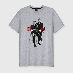 Мужская футболка хлопок Slim с принтом Depeche Mode   Memento Mori Two of Us , 92% хлопок, 8% лайкра | приталенный силуэт, круглый вырез ворота, длина до линии бедра, короткий рукав | 