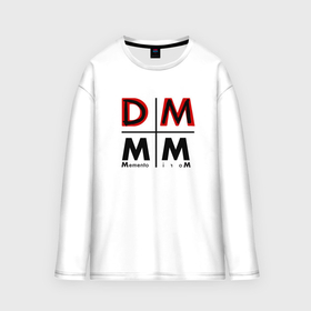 Мужской лонгслив oversize хлопок с принтом Depeche Mode   Memento Mori Logo DM в Курске,  |  | Тематика изображения на принте: 