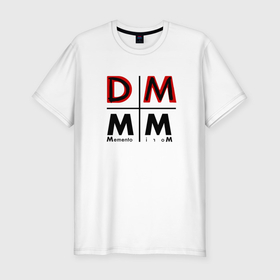 Мужская футболка хлопок Slim с принтом Depeche Mode   Memento Mori Logo DM в Курске, 92% хлопок, 8% лайкра | приталенный силуэт, круглый вырез ворота, длина до линии бедра, короткий рукав | Тематика изображения на принте: 